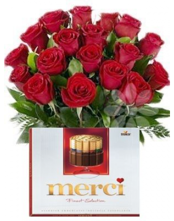 KYTICE RUDÝCH RŮŽÍ + MERCI 250 g