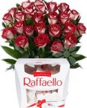 Annealed Rose + Raffaello - flower delivery