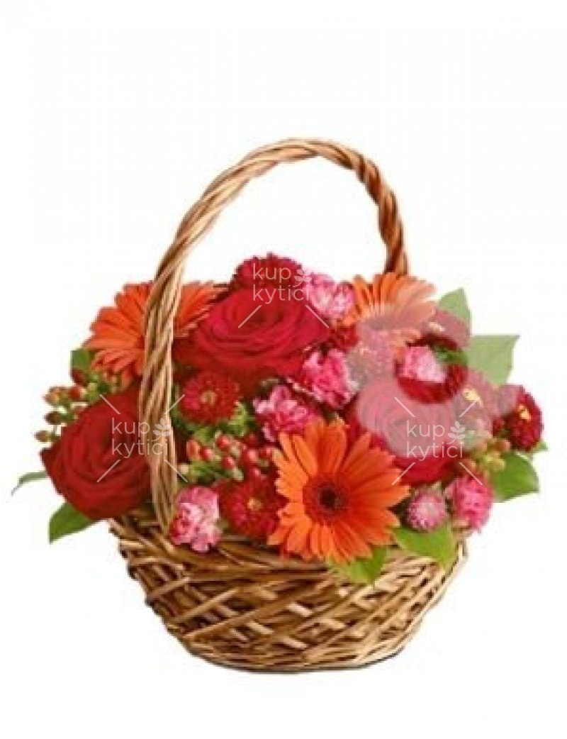 Flower basket in cheerful colors 9