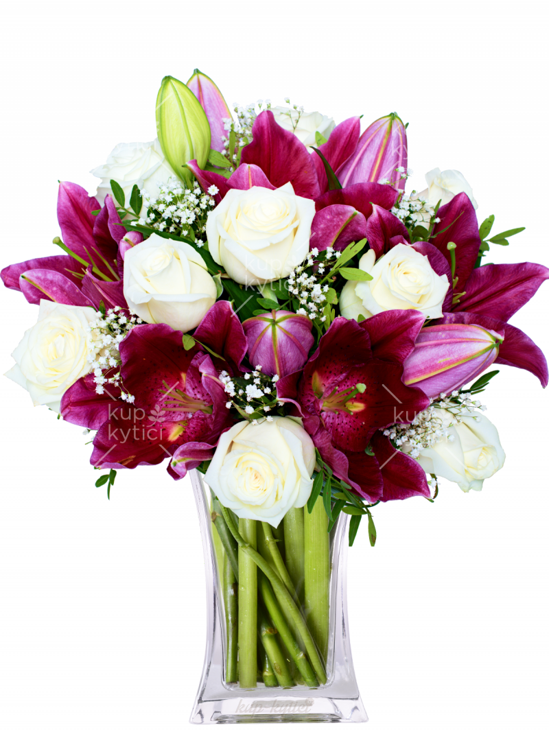 Bouquet of royal lilies and roses Lili