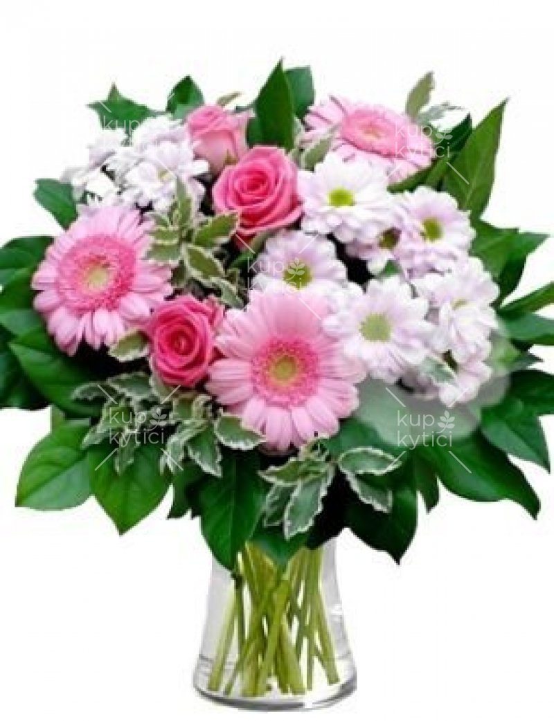 Bouquet in a white-pink combination Barbara