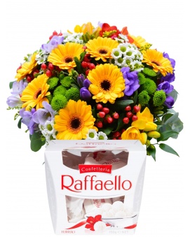 Bouquet HAPPY + Raffaello 150 g