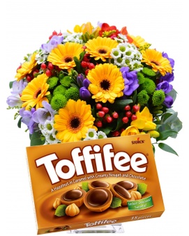 Bouquet HAPPY + Toffifee 125 g