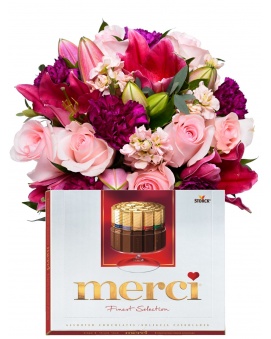 Bouquet ROZA + Merci 250 g