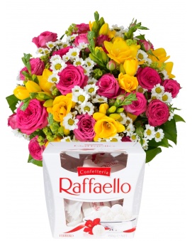 Bouquet SUNNYS + Raffaello 150 g